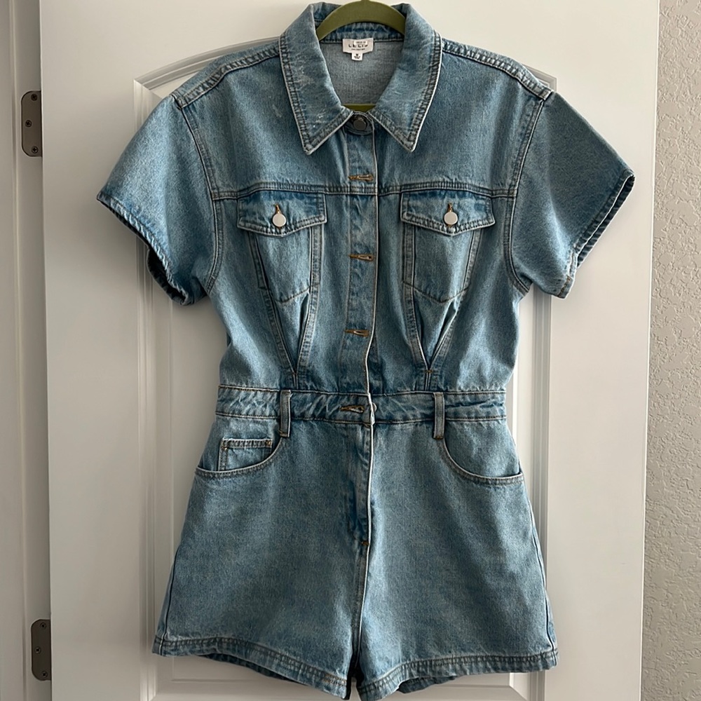 Denim romper